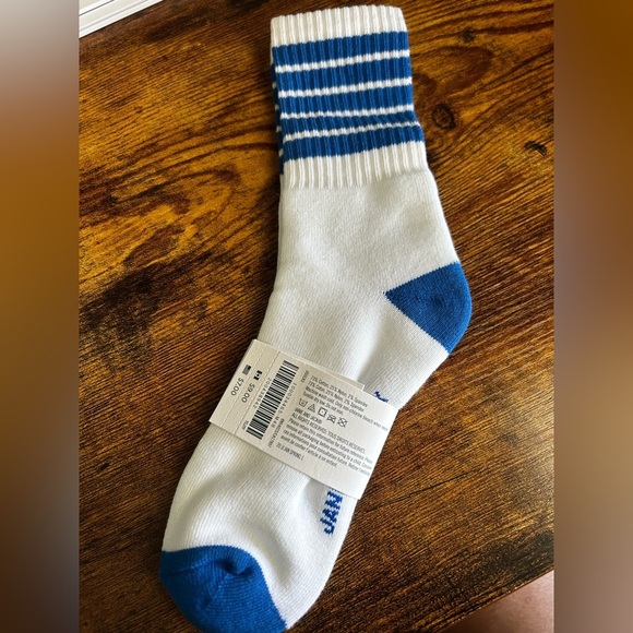 Janie and Jack Striped Blue and White Socks - Picture 4 of 4